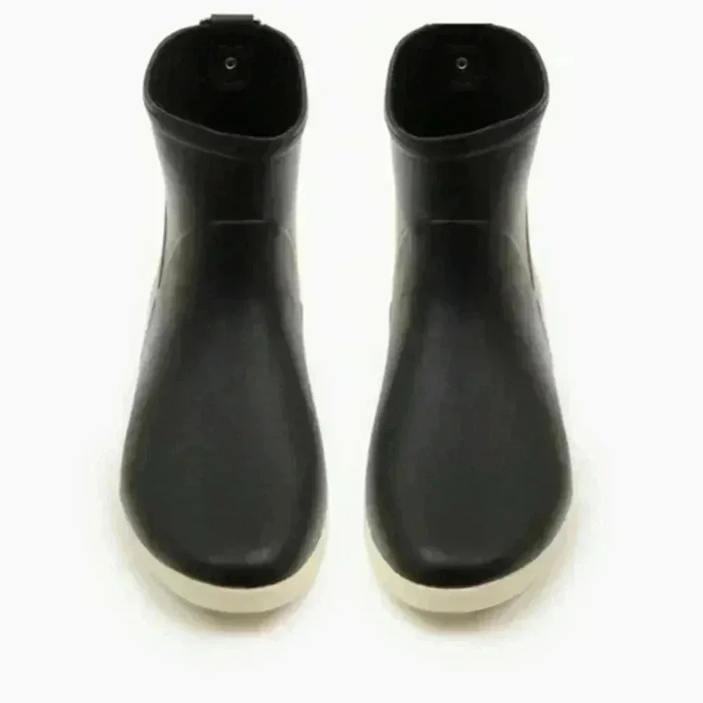 ALICE WHITTLES Ankle Rain Boots Women 10 Black White